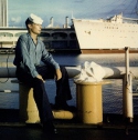 Ron Marlett onboard the USCGC Winnebago.