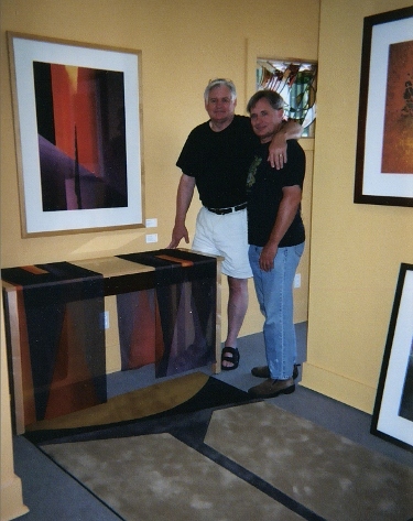 Ron Marlett and Greg Lewis in Greg's studio.