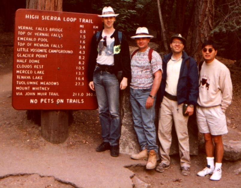 Ron Marlett and his friends at Yosemite National Park.