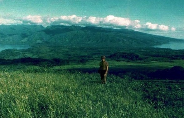 Ron Marlett exploring the Tahitian mountains.