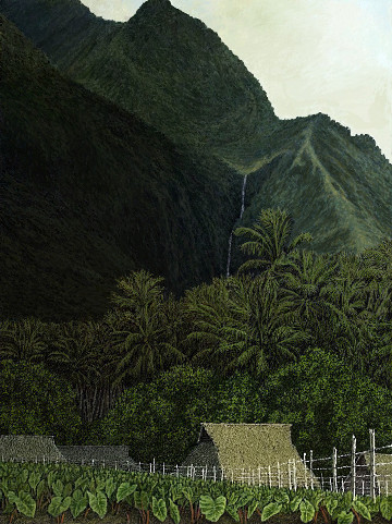 The village of Faaone, Tahiti.