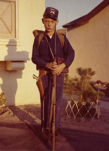 In 1961, Ron Marlett dressed as a Union soldier.