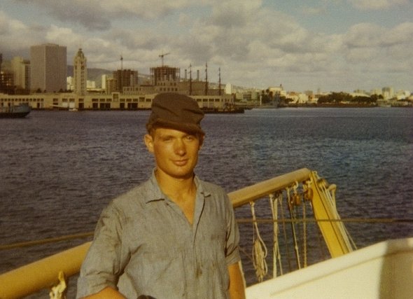 Ron Marlett working on the USCGC Winnebago.
