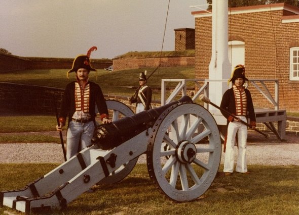 Ron Marlett and his brothers Rob and Rich at Fort McHenry.