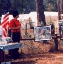 Ron Marlett's older brother Rob selling Ron's military prints.