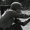 Ron Marlett's brother Robert at the US Army firing range.