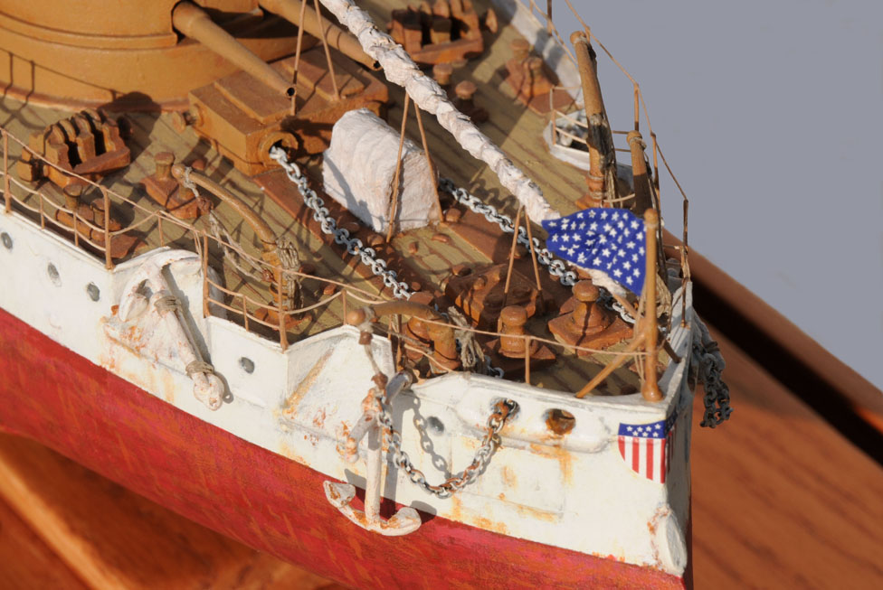 Detail from Ron Marlett's model USS Oregon