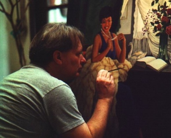 Ron Marlett working at his Camarillo studio.