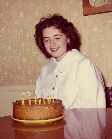 Ron Marlett's sister Glennis celebrating her birthday.