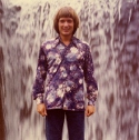 Ron Marlett standing in front of the Ira Keller Fountain.