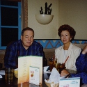 Ron Marlett's family dining at a Mexican restaurant.