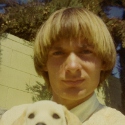 Ron Marlett with a puppy.