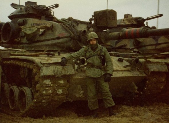 Ron Marlett's brother Rich standing guard in Germany.