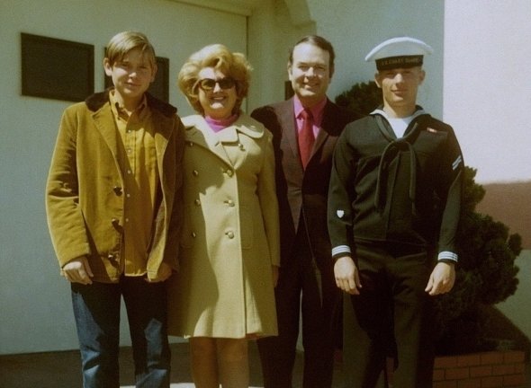 Ron Marlett and his family after boot camp training.