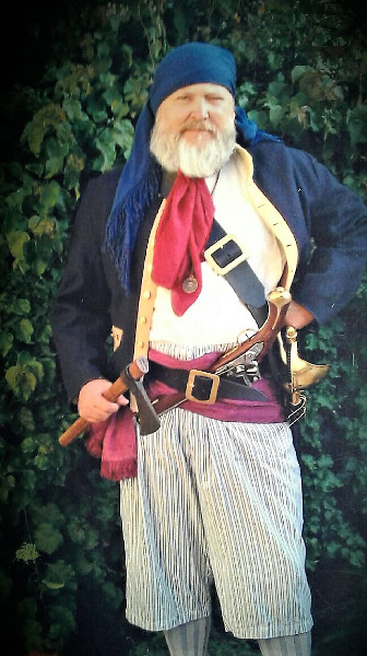 Rich Marlett in his pirate costume.