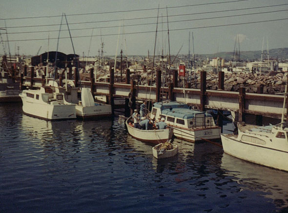 Ron Marlett and the Sea Scouts at Fish Harbor.