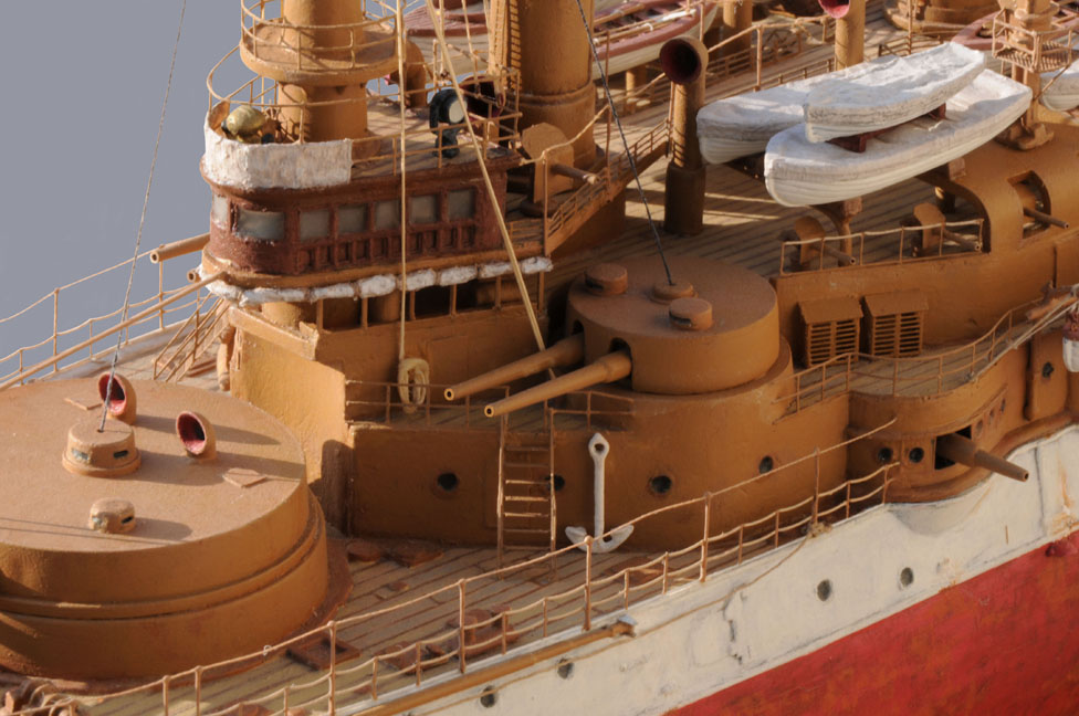 Detail from Ron Marlett's model of the USS Oregon.