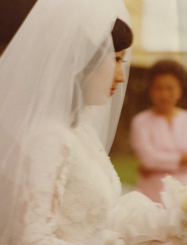 Ron Marlett's friend Beverly on her wedding day.