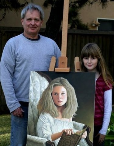 Ron Marlett and his grand niece Samantha.