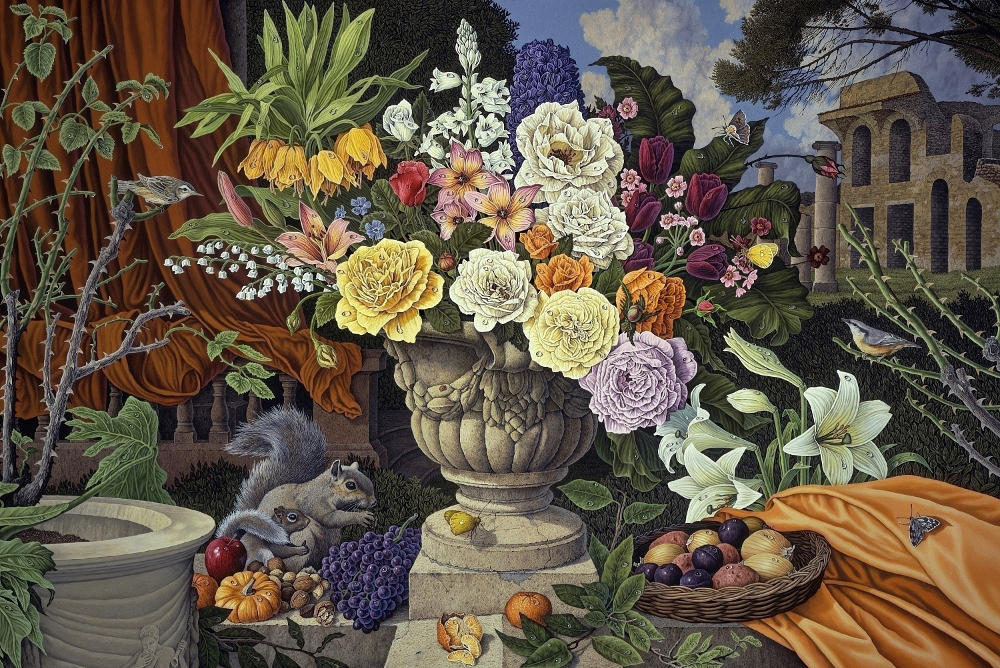 Classical Still Life with Fauna by Ron Marlett.